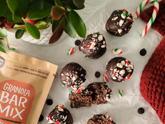 Candy Cane Energy Balls