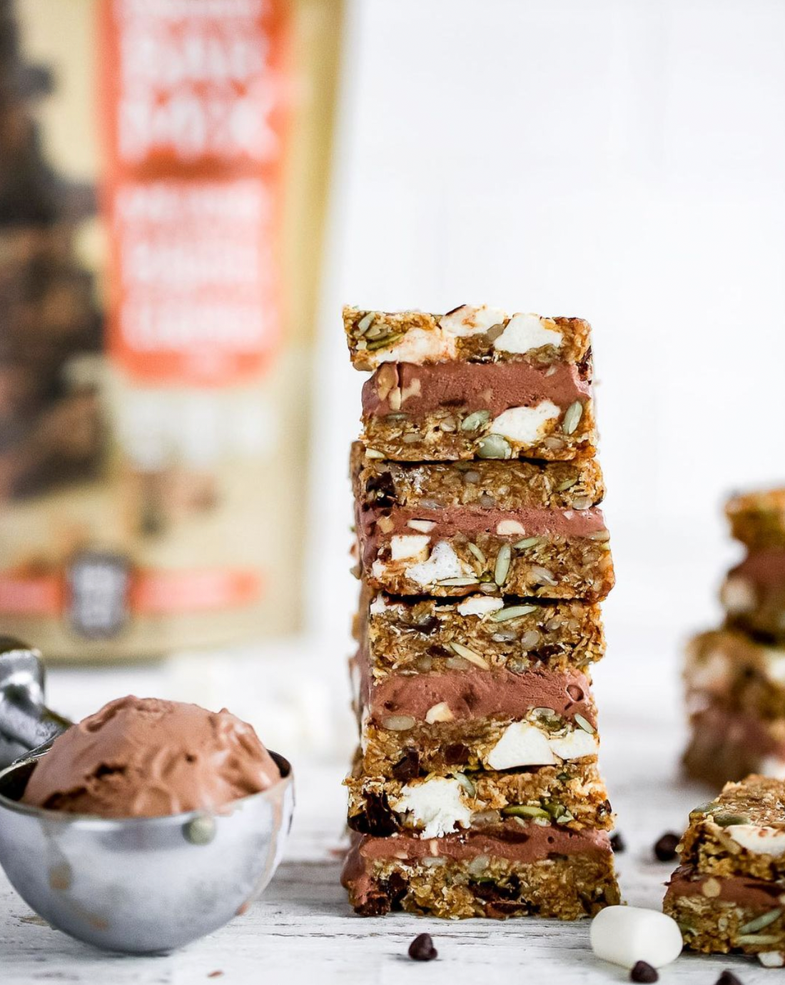 Rocky Road Ice Cream Sandwiches